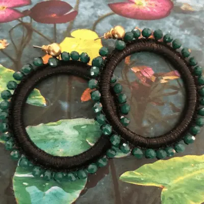 black emerald Earrings